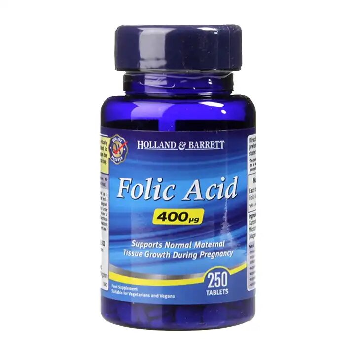 Фолиева киселина (Folic Acid) 400мкг 250 таблетки