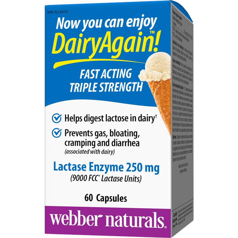 Лактаза Ензим 250 mg x 60 капсули Webber Naturals 