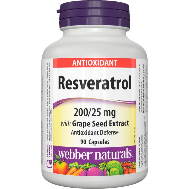 Ресвератрол (с гроздово семе) 225 mg x 90 капсули Webber Naturals