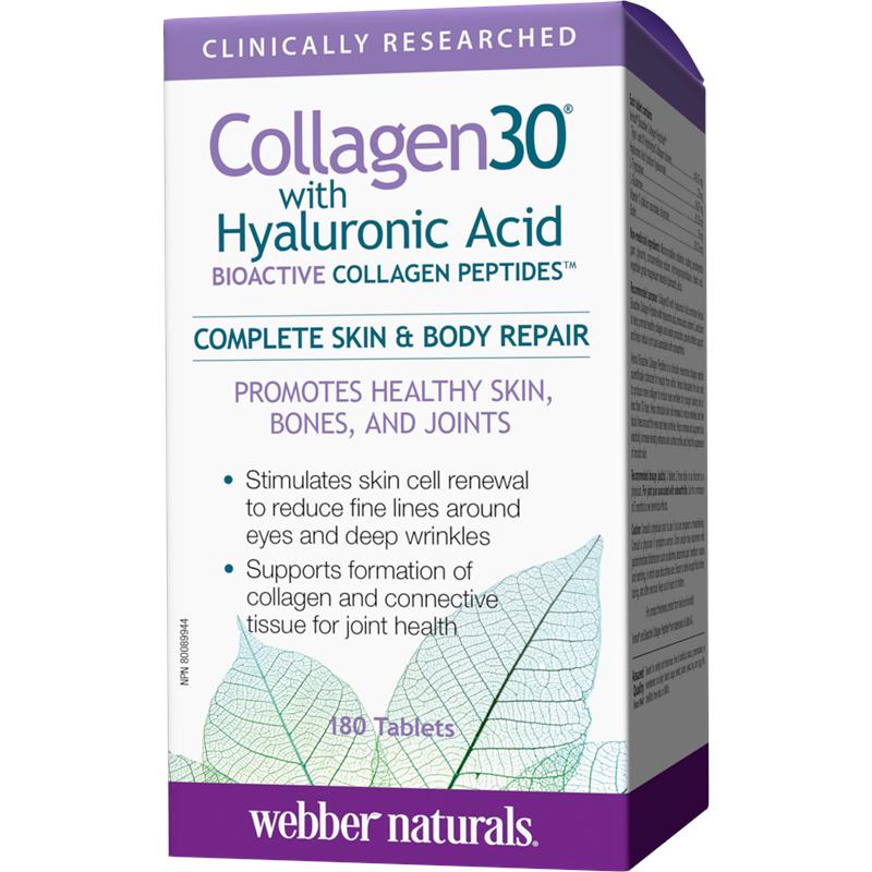 Collagen30 Колаген + хиалурoнова киселина x 180 таблетки Webber Naturals