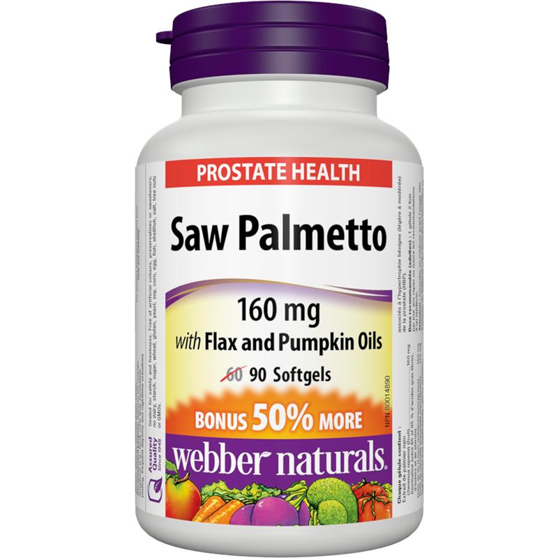 Сао Палметто (с ленено и тиквено масло) 440 mg x 90 софтгел капсули Webber Naturals