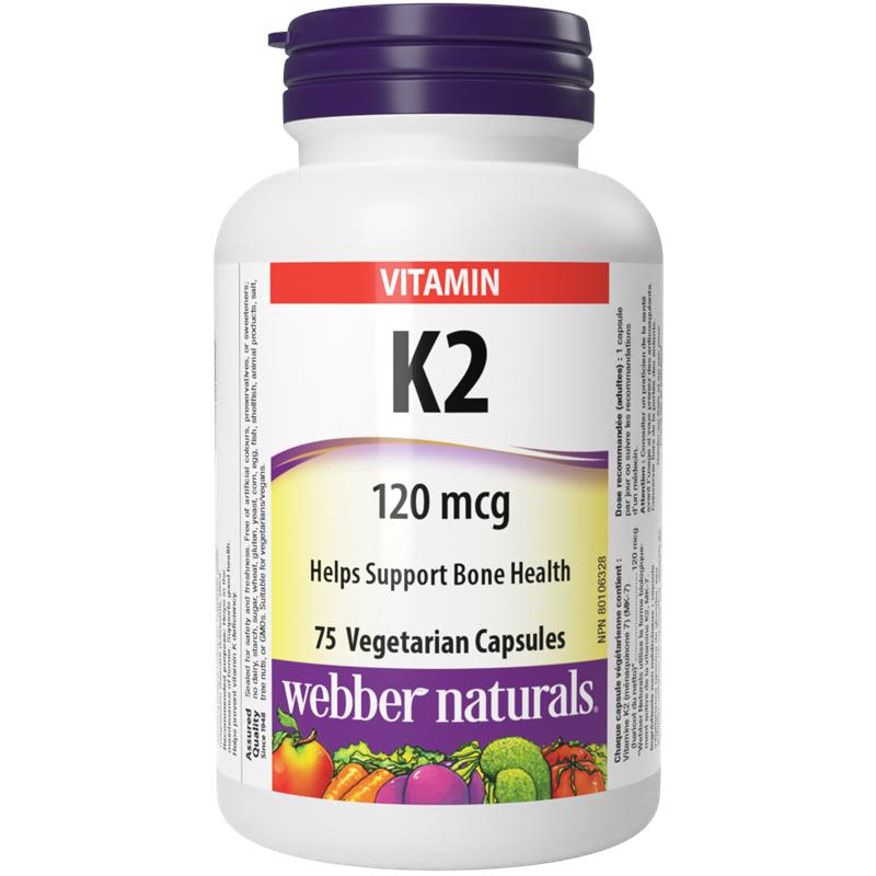 Витамин К2 120 µg x 75 V капсули Webber Naturals