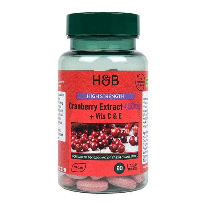 Червена боровинка с витамини С и Е (Cranberry Extract + Vit C & E) 400mg 60 / 90 таблетки