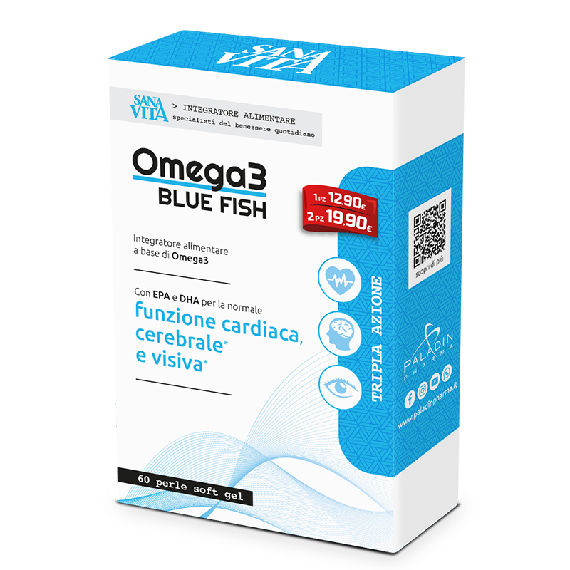 Омега-3 Рибено масло 500 mg (EPA 175 mg/ DHA/ 125 mg) x 60 софтгел капсули Paladin Pharma