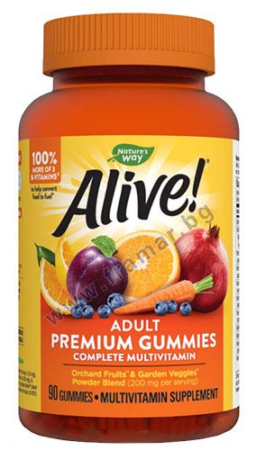Nature's Way Alive Multi-Vitamin Алайв мултивитамини за възрастни 90 желирани таблетки