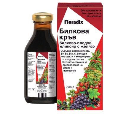 Floradix Билкова кръв сироп 250 мл Salus анемия