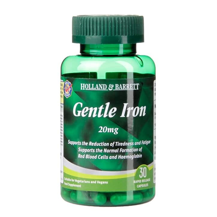 Нежно желязо (Gentle Iron) 20мг 30 капсули Holland & Barret