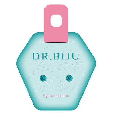 Dr.Biju Хипоалергенни обеци Xirius Blue Zircon 4.0 мм,