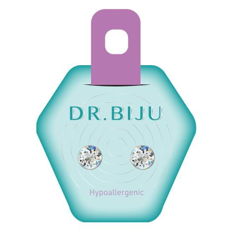 Dr.Biju Хипоалергенни обеци Xirius Crystal 7.1 мм,