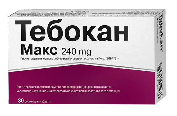 NaturProdukt Тебокан Макс 240 мг х30 таблетки за памет и концентрация