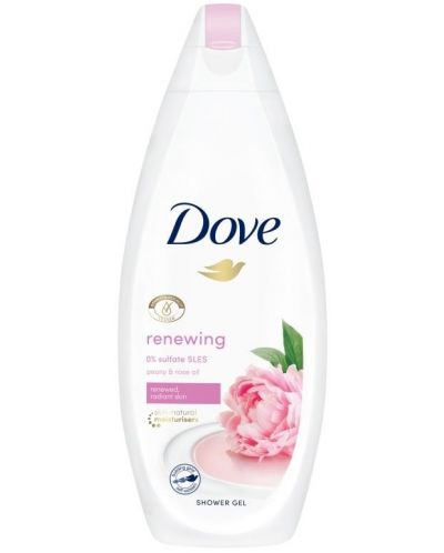 Dove Подхранващ душ гел Renewing Peony and Rose Oil, 250 m