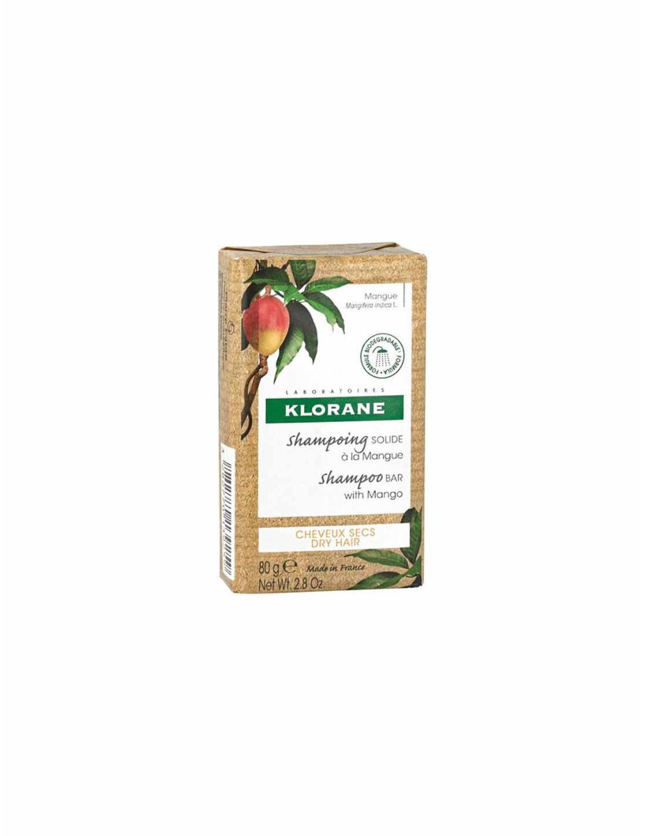Klorane Mango Хидратиращ твърд шампоан за суха коса с масло от манго 80гр