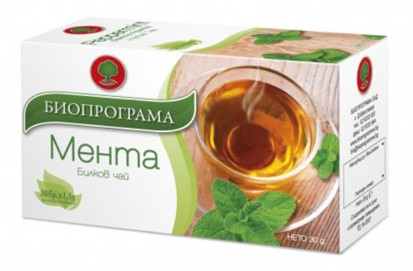 Чай Мента филтър 20 броя Биопрограма