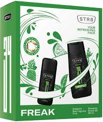 STR8 Freak Комплект - Натурален спрей и Душ гел, 75 + 250 ml