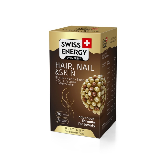 SWISS ENERGY Коса, кожа и нокти, капсули, 30бр.