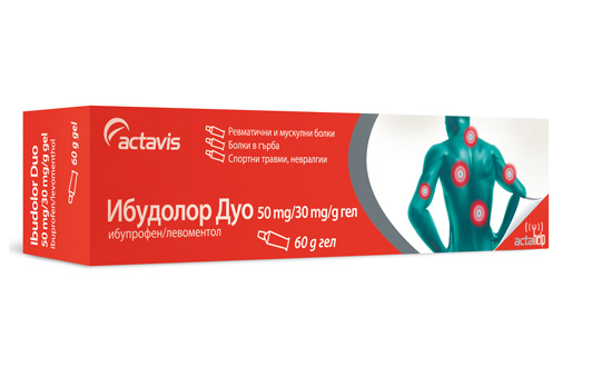 Ибудолор Дуо, Ibudolor Duo гел 60g при болка в мускулите и ставите