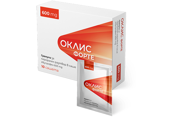 Оклис Форте 600 мг х 10 сашета при болка Bestamed