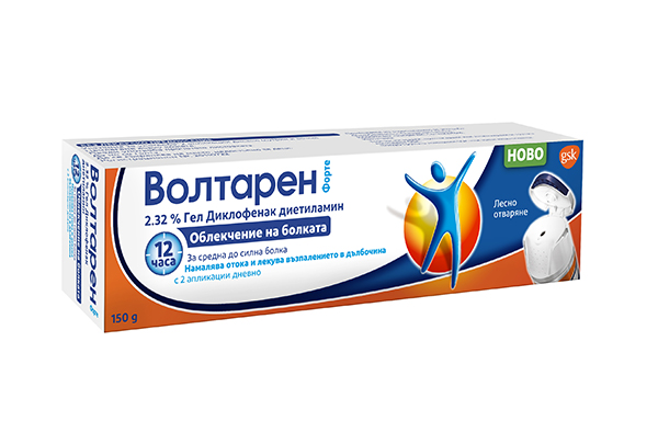 Волтарен Форте Гел Усилена формула за лечение на болка, възпаление и оток при ставите и мускулите 2.32% х150 грама GlaxoSmithKline 150 g Voltaren