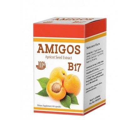 Amigos B17 Амигдалин при ракови заболявания 100 мг х 60 капсули Dr. Green АМИГОС