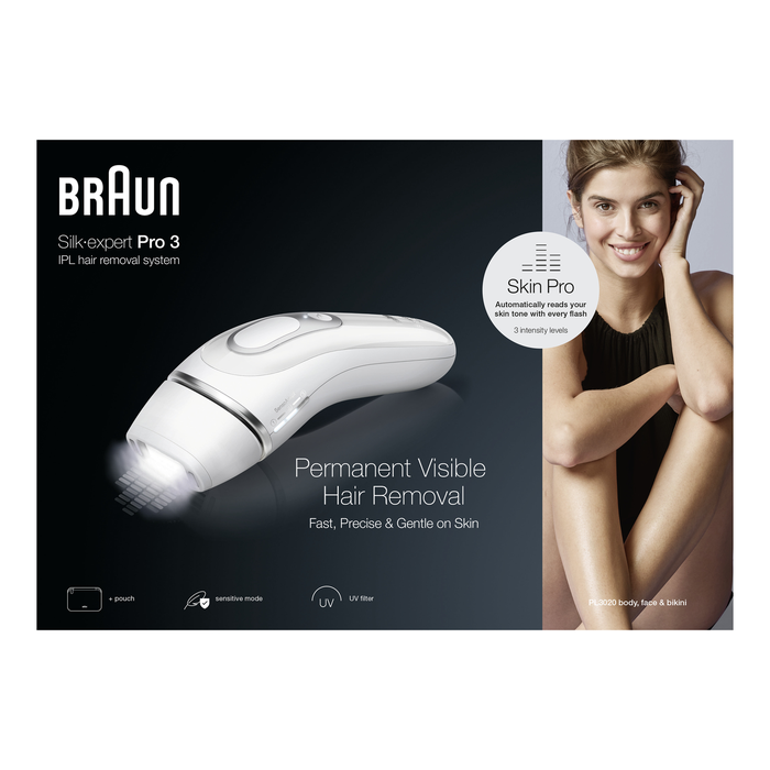BRAUN SILKEXP PRO PL3020 Сребърен, фотоепилатор