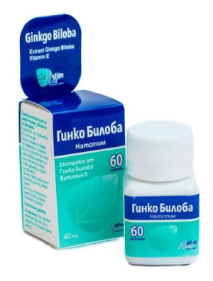 Гинко Билоба + Витамин Е 40 мг х 60 таблетки Natstim