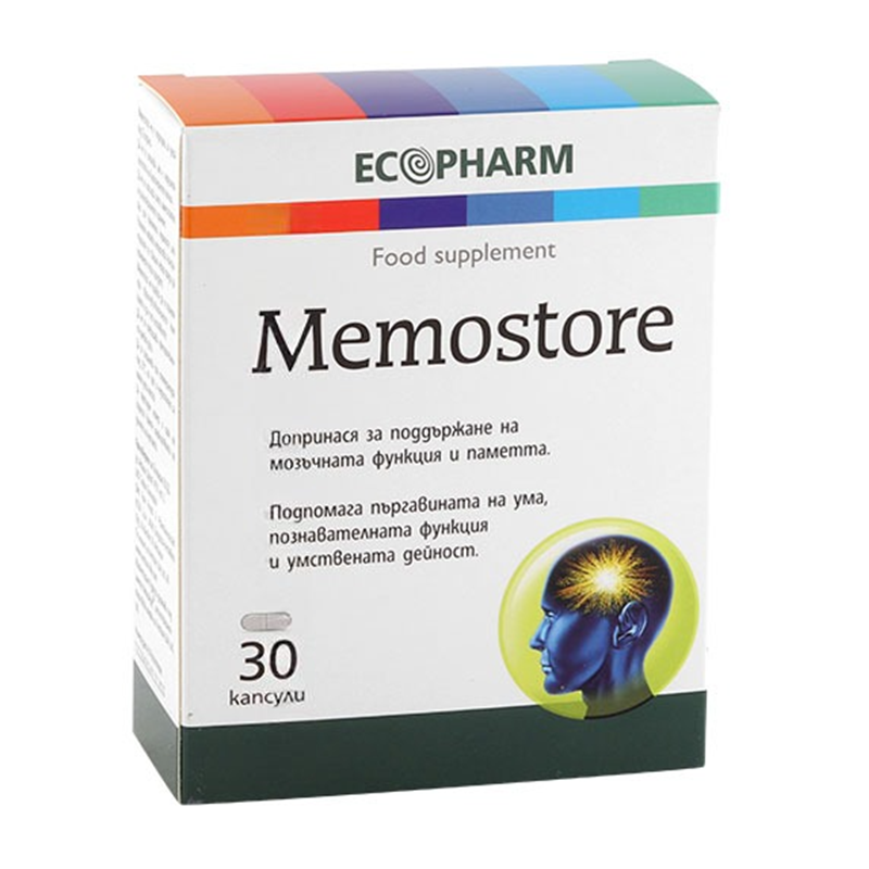 Memostore За памет и концентрация х30 капсули Ecopharm мемостор
