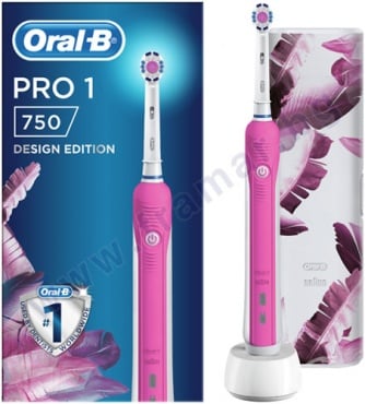ORAL-B Pro 750 Pink, електрическа четка за зъби
