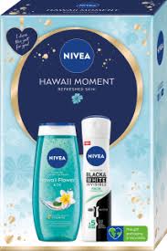 Комплект Nivea Pure Hawaii: Душ гел, 250 мл + Дезодорант спрей, 150 мл