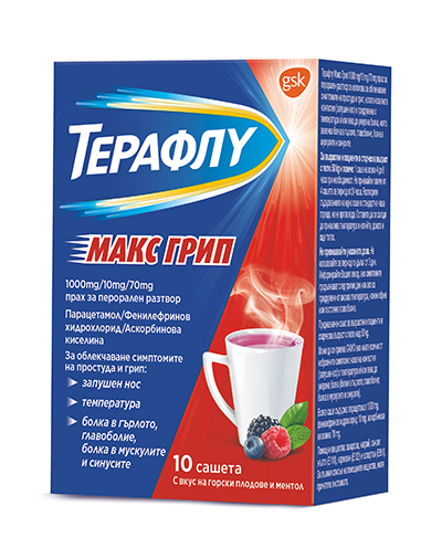 Терафлу Макс Грип сашета 10 броя