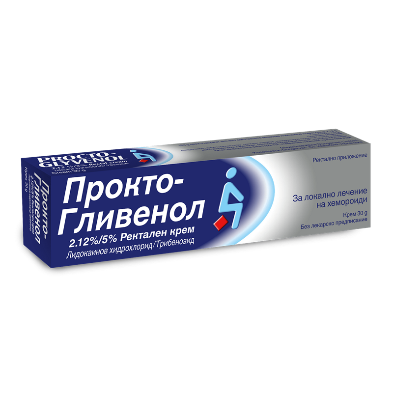 Прокто-Гливенол Ректален Крем за локално лечение на хемороиди х 30 г GlaxoSmithKline Procto glyvenol